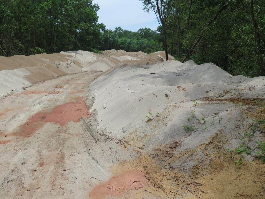 NORM-contaminated residual sands from heavy mineral sand mining in Vietnam. Image: Conrad Dorer